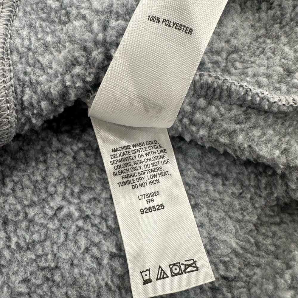 Cabela's Gray Heathered Button Neck Fleece Hoodie Pullover L - Picture 9 of 10
